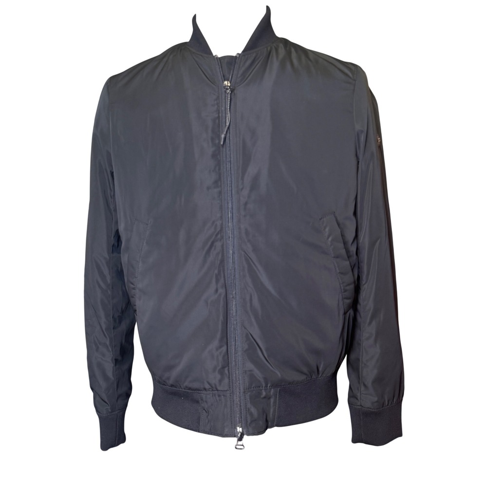 Armani Exchange Mens Black Bomber Jacket Full Zip Lightweight 8NZB61 ZND1Z Small